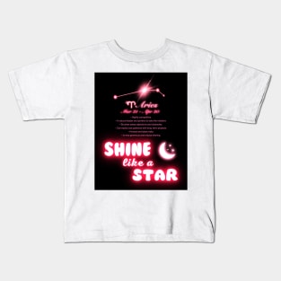 Shine Like A Star - Aries Kids T-Shirt